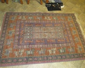 4' x 6' rug with horsemen