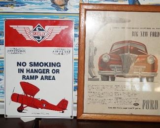 Skelly sign, Ford Advertisement