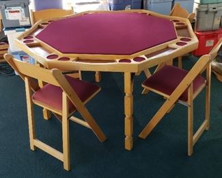 Card table & 4 chairs