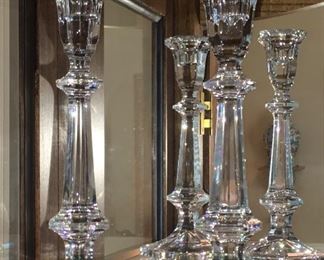 Crystal candle sticks (pair)