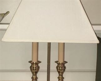 Brass double arm lamp