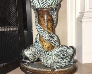 Art Deco Koi fish candle holder (pair)