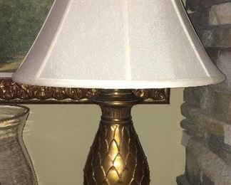 Brass Pineapple lamp (pair)
