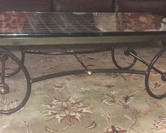 Side view of coffee table