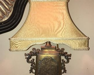 Asian brass lamp