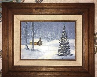 Original painting, Cindy Kendrick's snow scene