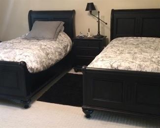 Ethan Allen twin beds & night stand