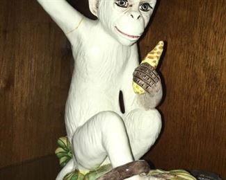 Italian made porcelain monkey