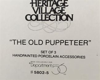 Dept. 56 - The Old Puppeteer figurine set