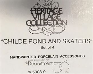 Dept. 56 - Childe Pond and Skaters figurine set