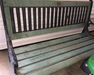 Vintage CPI cast iron & wood bench