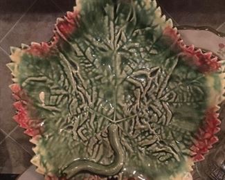 Jay Willfred Majolica leaf plate
