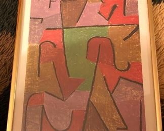 Paul Klee pastel, penciled signed upper left corner