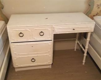 Hollywood Regency bamboo style desk need some TLC