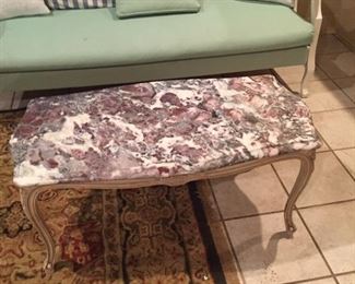 French marble top table 