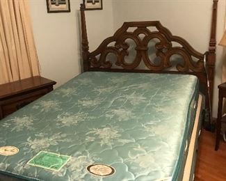 head board, mattress set sold separately , bedside table