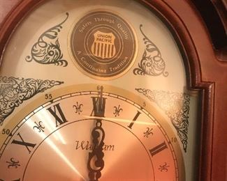 up close of the railroad clock