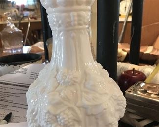beautiful milkglass vase