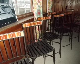 WROUGHT IRON BAR STOOLS