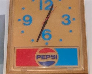 1970's Pepsi clock light