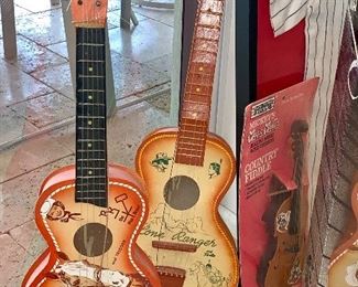 Roy Rogers and Lone Ranger children guitars
