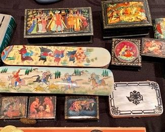 Handpainted Russian boxes