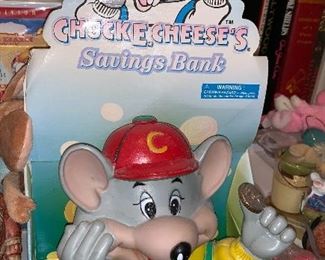Vintage Chuck E. Cheese bank