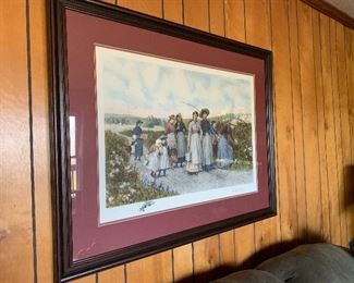 Framed print “The Berry Pickers”