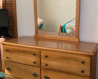 Dresser/mirror selling as set with bed and nightstand.