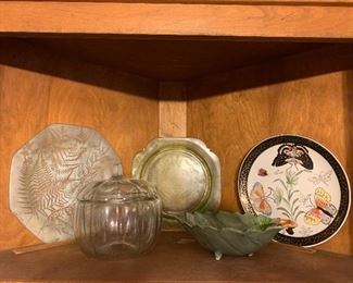 Assorted glassware and depression glass