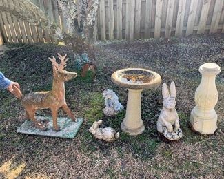Assorted cement yard pieces
