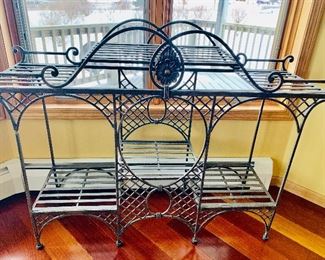 Iron bakers rack or plant stand