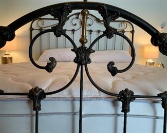 Detailed wrought iron and brass