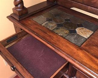 Inside felt lined drawers