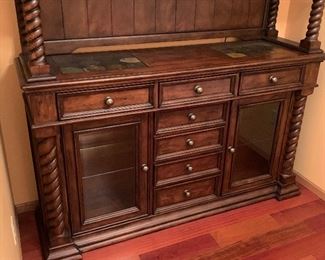 Beautiful detail on this bar cabinet