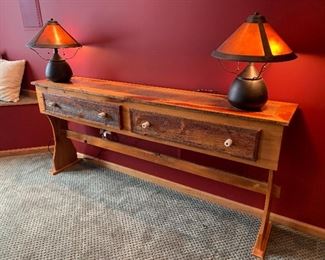 Two drawer rustic table