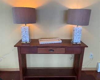 Hall / Sofa Table, Matching lamps