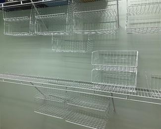 wire basket attachments for closets