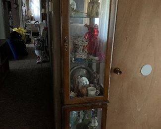 Glass front and side curio cabinet 