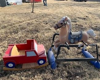 Hedstrom Plastic rocking horse, child’s rocking vehicle