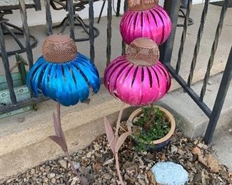 Desert steel coneflower birdfeeders