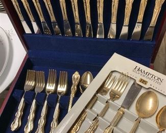 Gold plated flatware