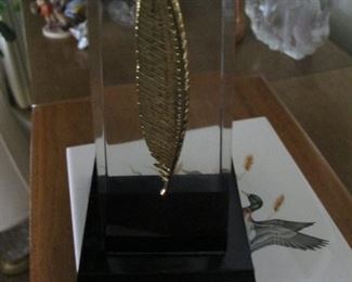 Gold Leaf encased in Lucite