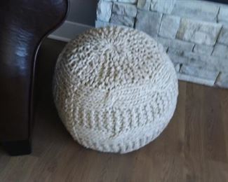 Woven ball ottoman/stool