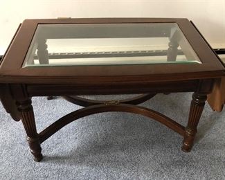 Dropleaf Glasstop Coffee table