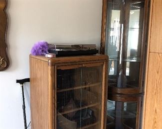 Stereo cabinet and Corner Curio cabinet