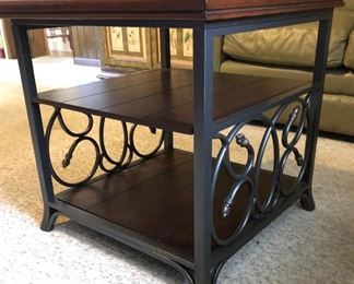 Metal Scroll Side Table