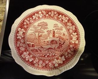 Spode "Pink Tower" Dishes and serving pieces