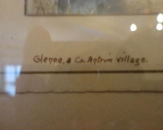 1951 print . Glenoe & Co . Anteim Village  11x8