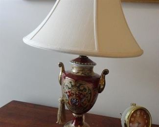Baby Ben Clock / Lamp 20" tall with cream shade